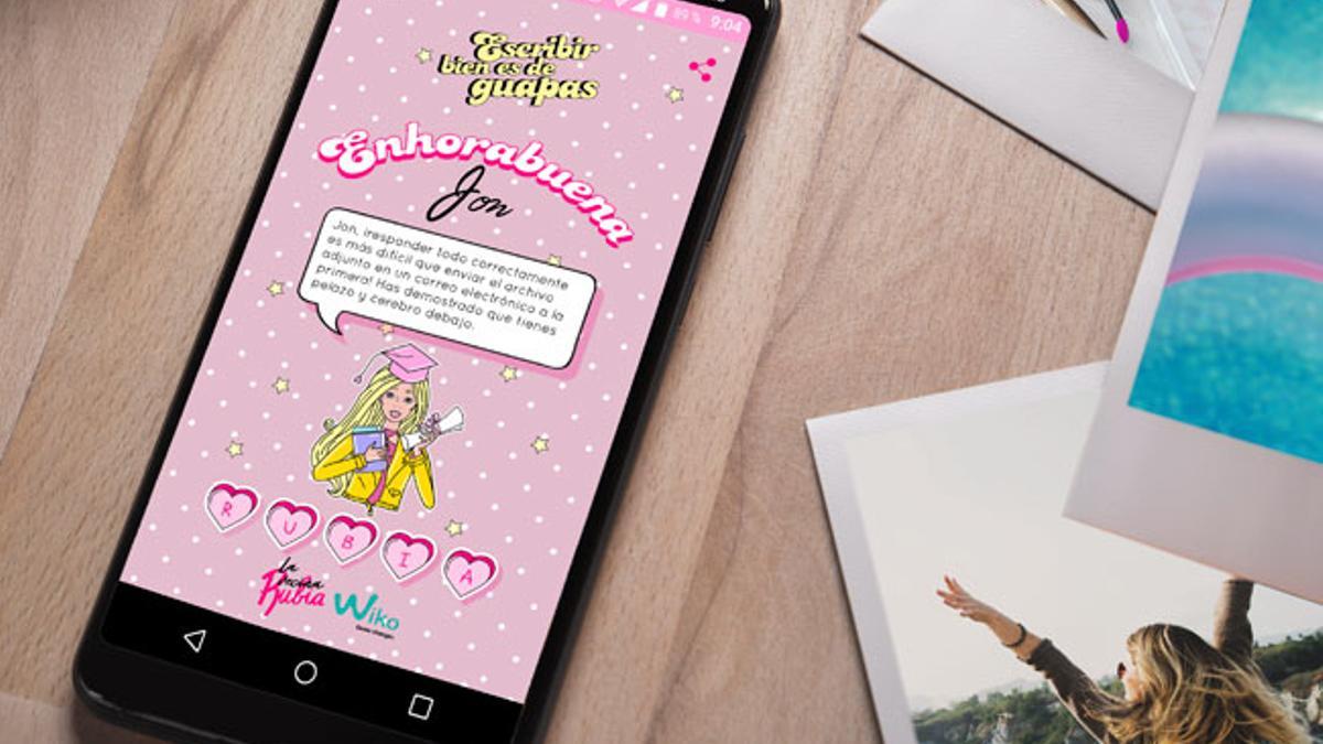 Escribir bien es de guapas, la App de La Vecina Rubia y Wiko