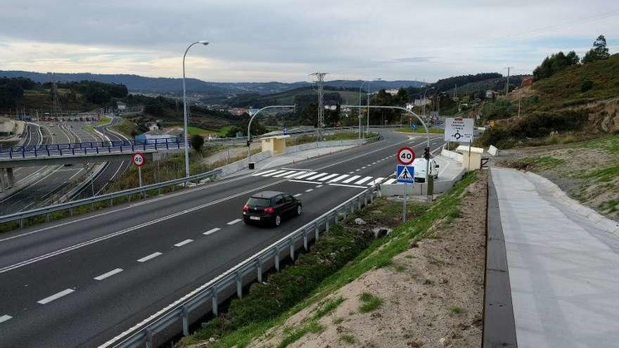 Vista de la zona de O Quinto Pino de la que partirá la nueva senda peatonal.