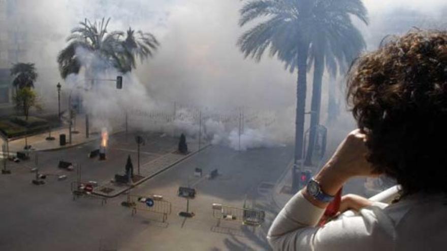 Mascletá de Fallas en Valencia