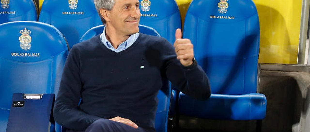 Quique Setién, el pasado 3 de diciembre en su visita al Gran Canaria, ya como entrenador del Real Betis.