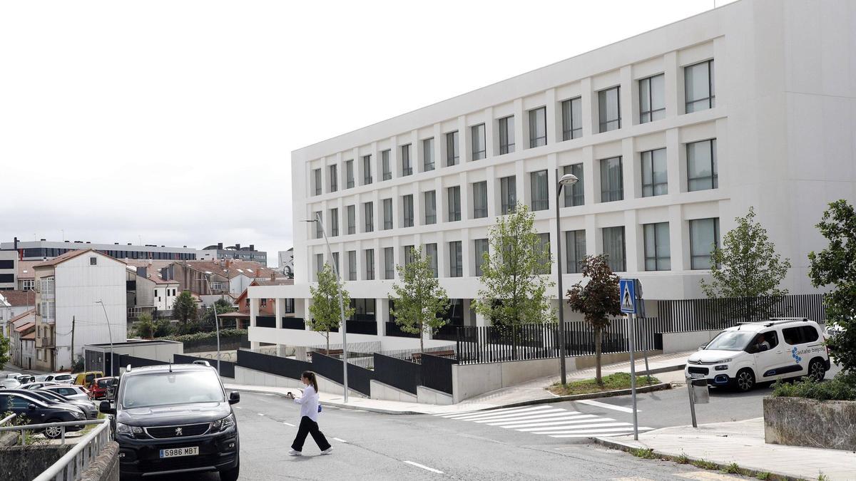 Exterior de la residencia que se ubica en el barrio de O Castiñeiriño