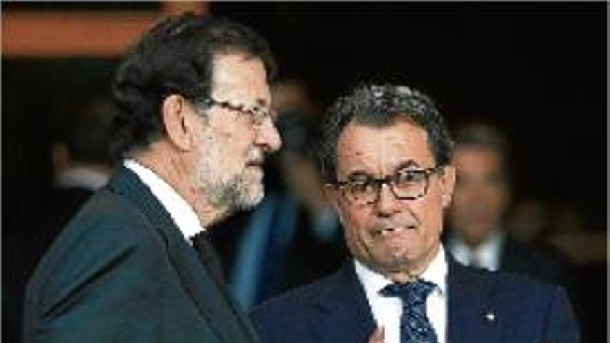 Mariano Rajoy i Artur Mas, ahir a la Sagrada Família