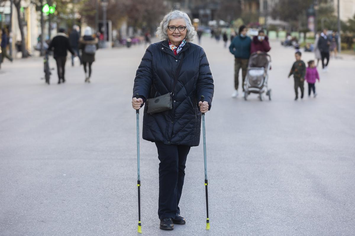 Carmina del Pino, en la plaza del Ayuntamiento.