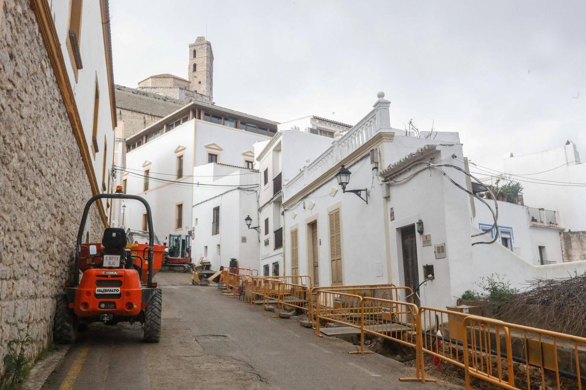 Galería de imágenes de las obras en el casco histórico de Ibiza Galería de imágenes de las obras en el casco histórico de Ibiza