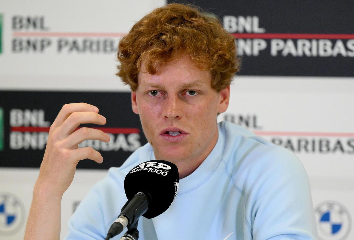 Jannik Sinner, durante la rueda de prensa