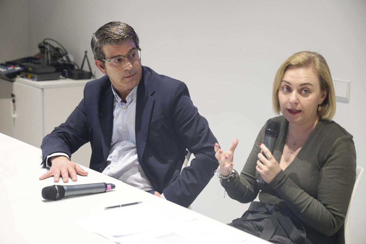 Jorge Rodríguez y Natàlia Enguix, durante su diálogo en el foro de ayer.