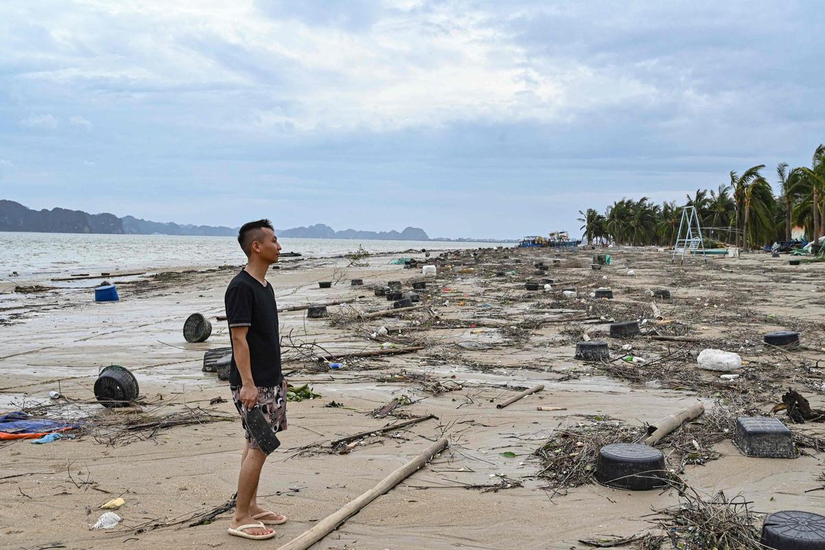 El súper tifón Yagi azota el norte de Vietnam