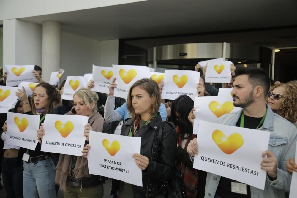 Protesta de los trabajadores de Thomas Cook