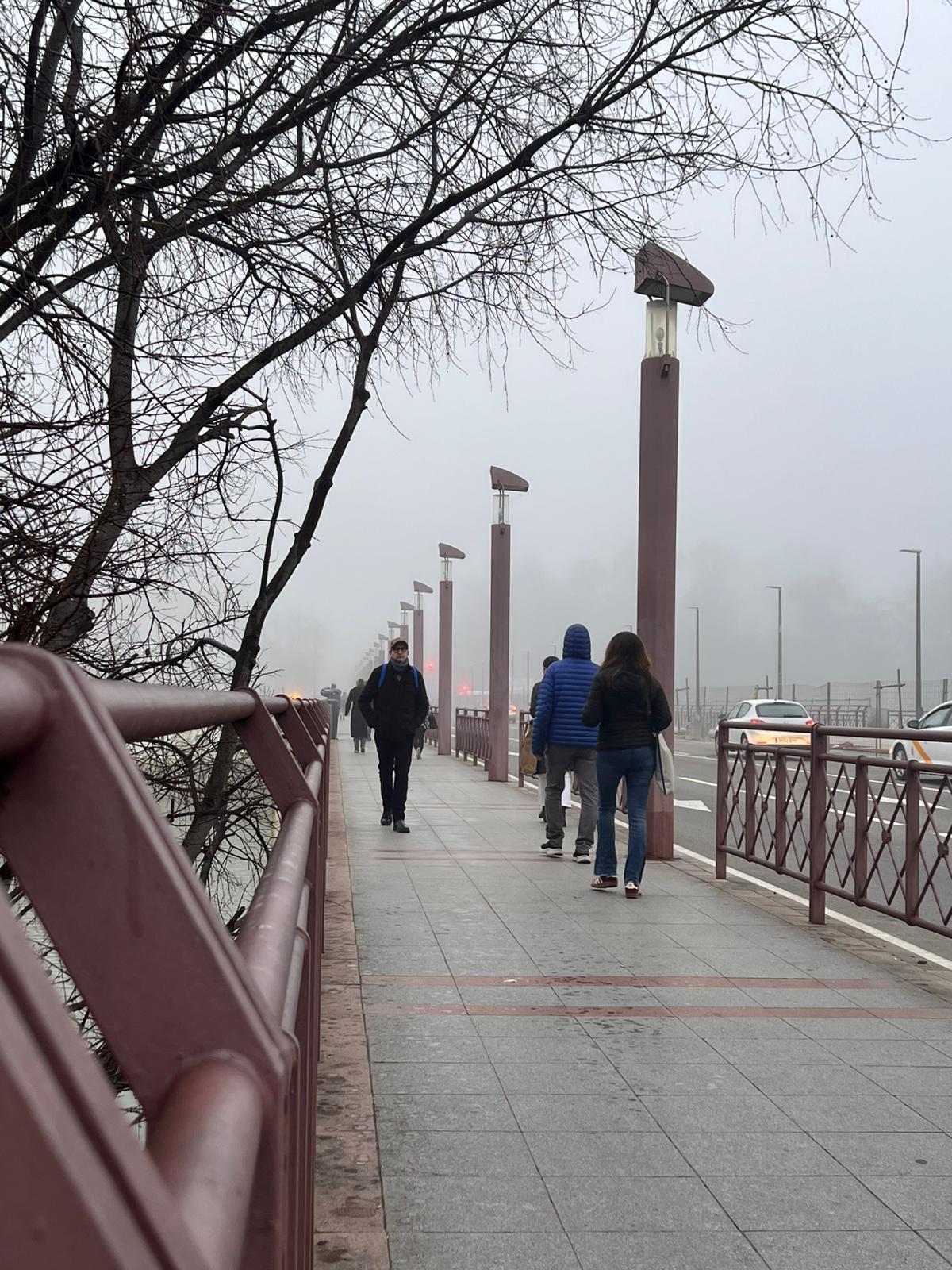 Así amanece Sevilla bajo la niebla, en imágenes