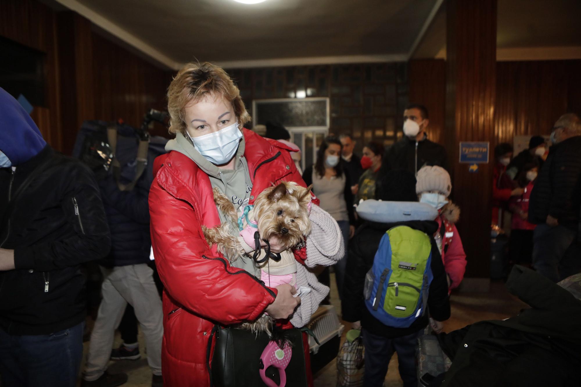 La llegada de los refugiados ucranianos al colegio San José de Sotrondio