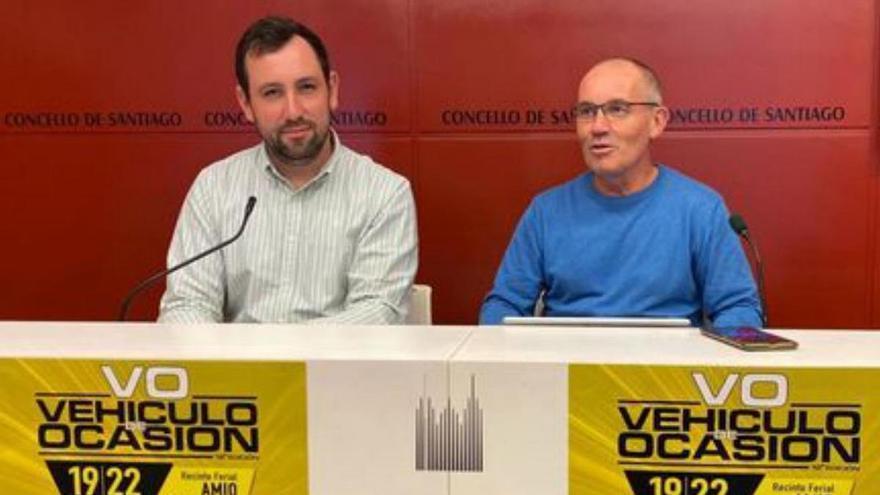 Fabián Saavedra, de Dolecer Eventos, y Xan Duro durante la presentación del evento.   | // ECG