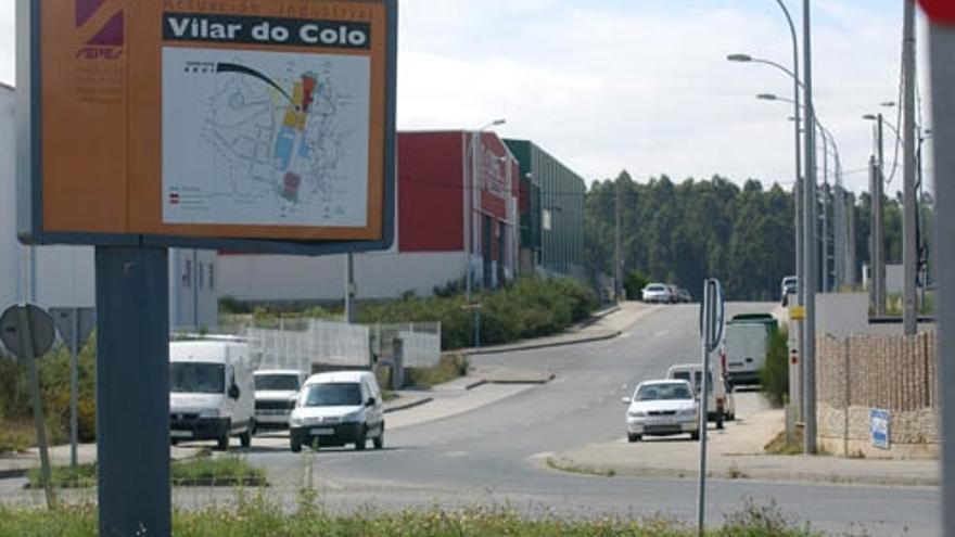 Plano de situación del polígono industrial de Vilar do Colo, en primer término.