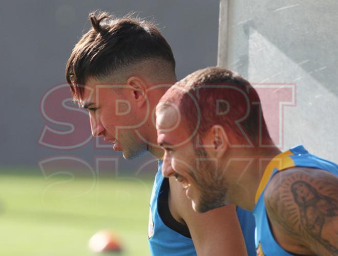 El entrenamiento del Barça, en imágenes