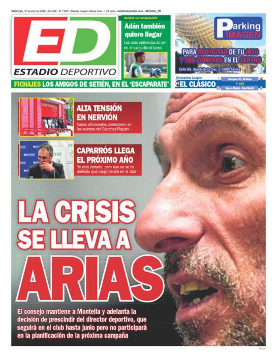 Portadas deportivas del miércoles 25 de abril