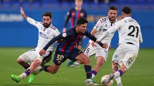 Ilias Akhomach, en un reciente partido con el filial ante el Numancia