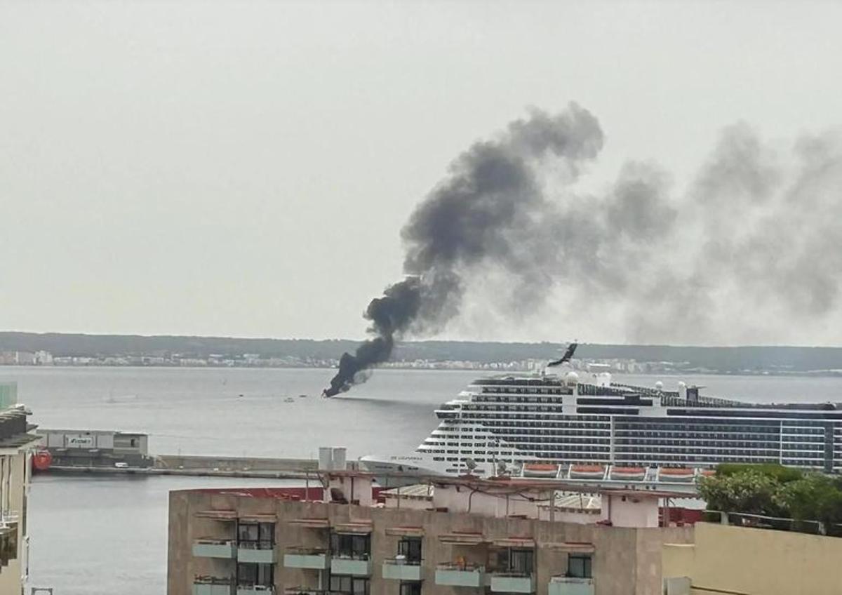 Der Brand sorgte für viel Aufsehen in der Bucht von Palma