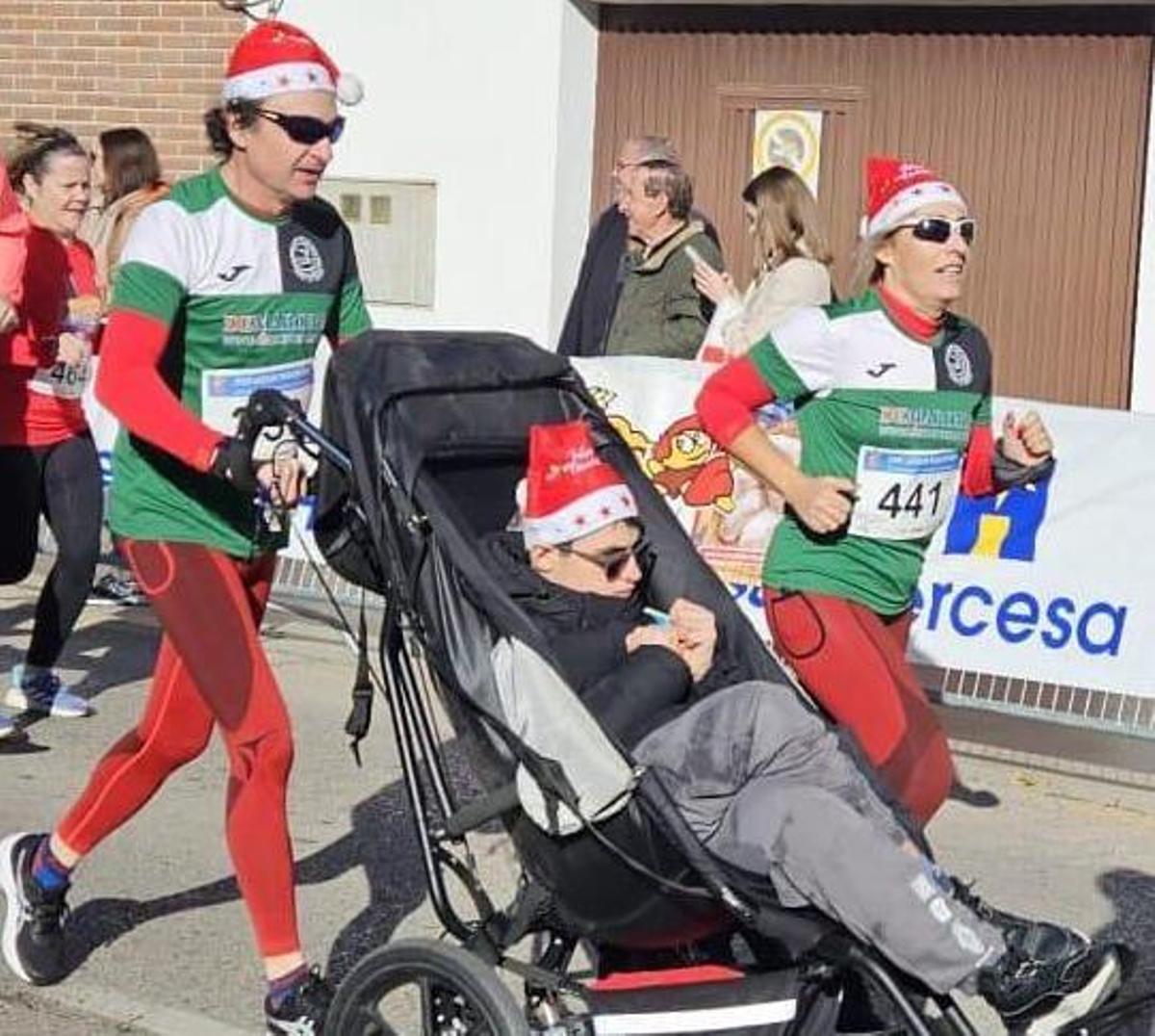 Manuel y Rodri en una carrera popular