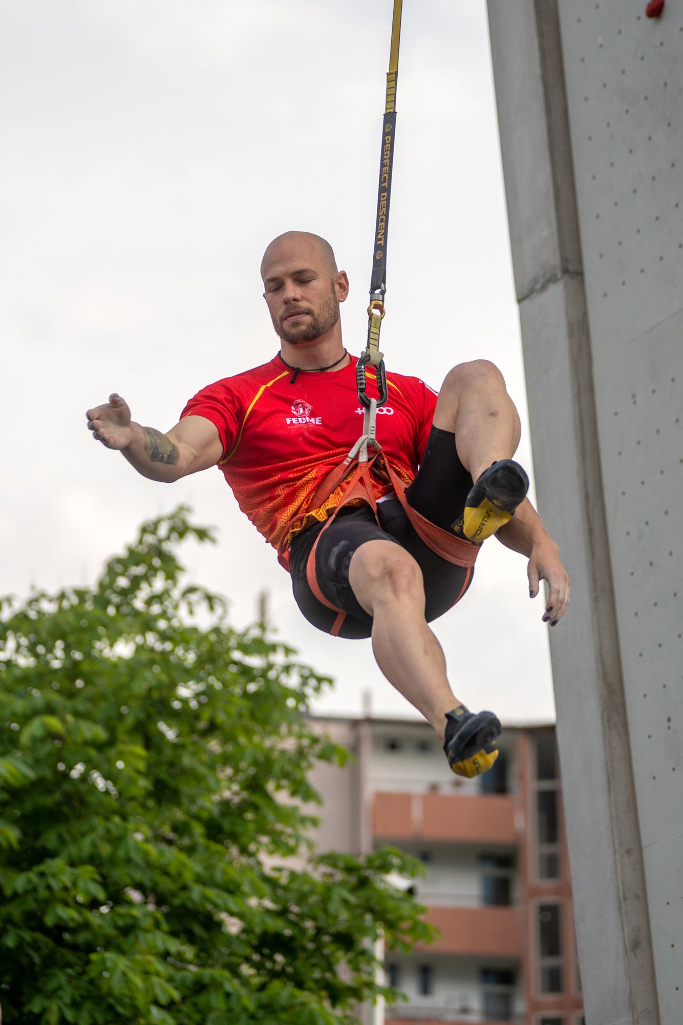 Erik Noya, con el equipo de la selección española.