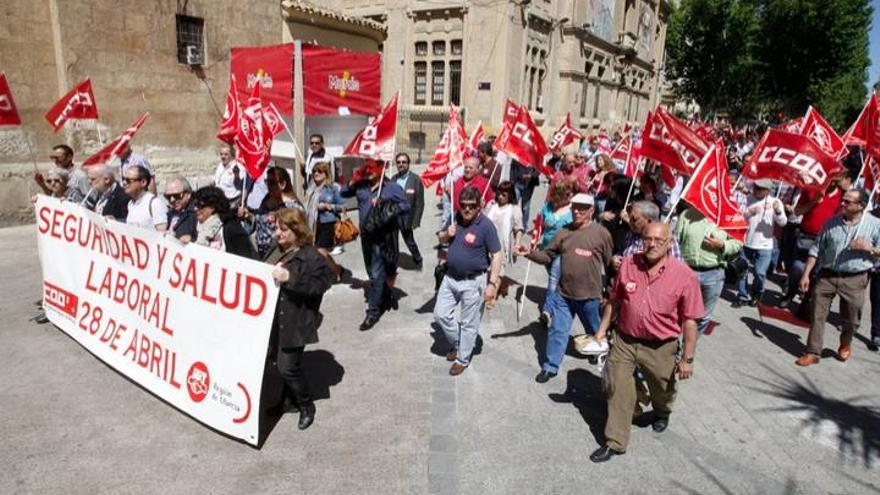 Manifestación de los sindicatos en Murcia