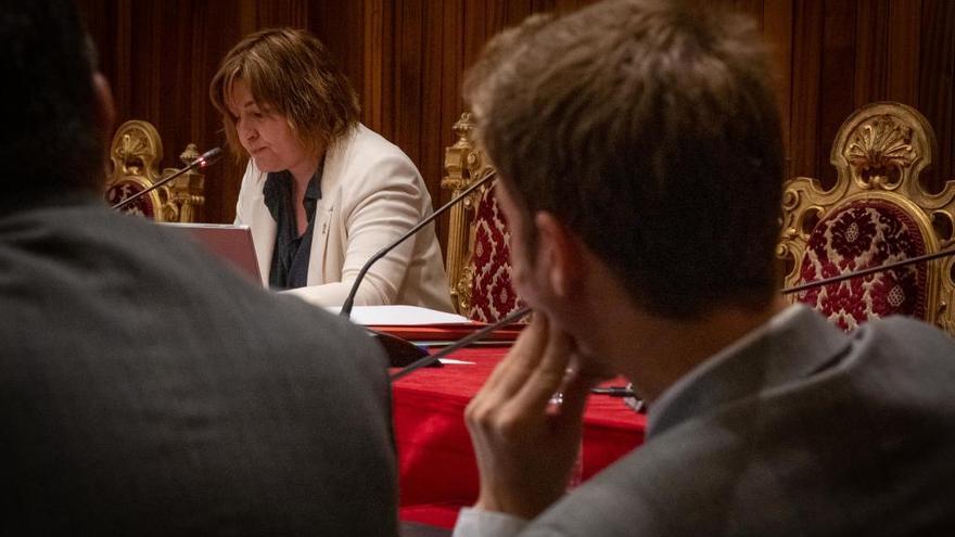 Jordi Masquef i Agnès Lladó en el plenari de Figueres.