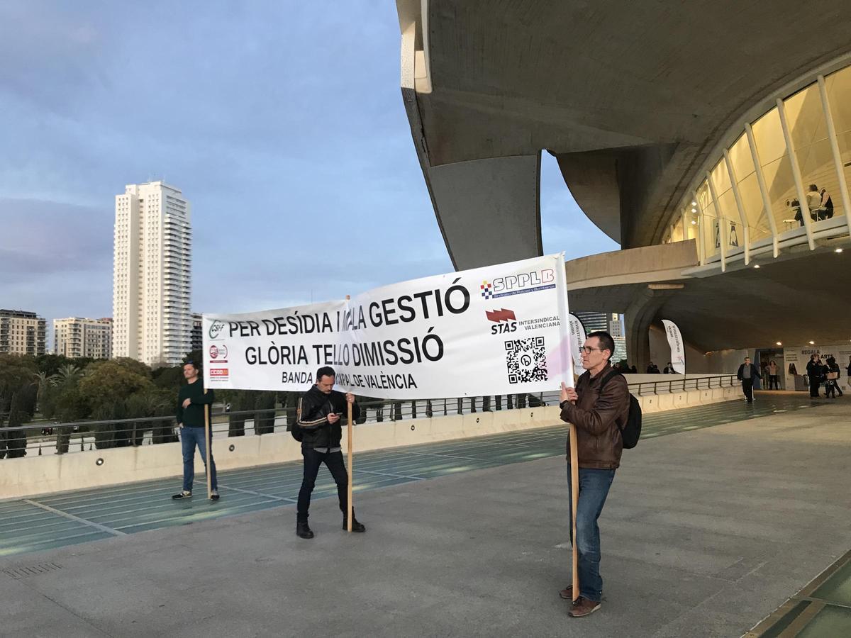 Protesta esta tarde la Banda Municipal de València.