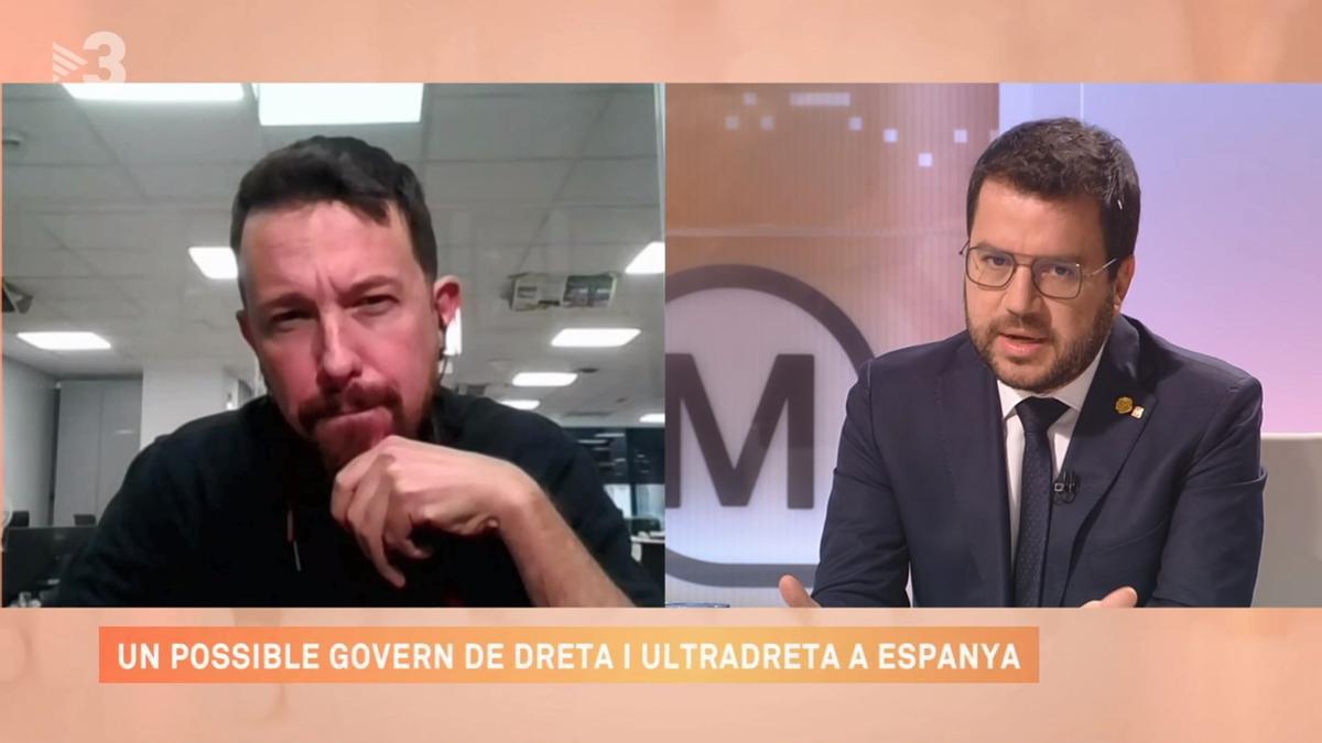 TV3 Matins Aragonés con Pablo Iglesias 2 MONEGAL