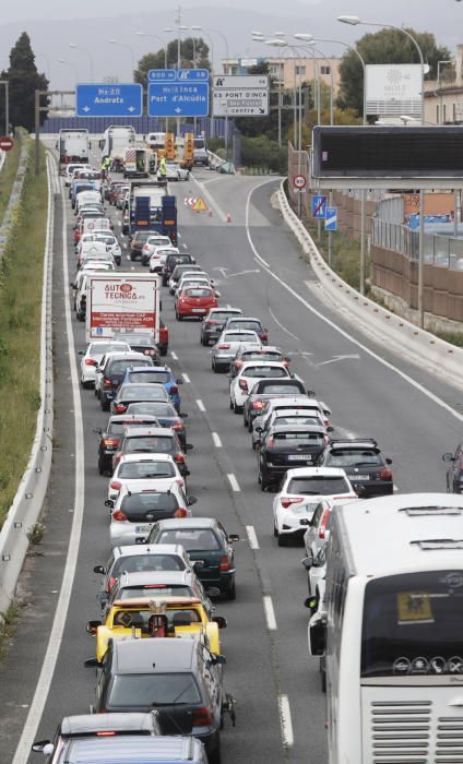 Vekehrskollaps auf der Ringautobahn von Palma