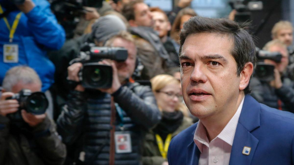 Tsipras a su llegada a la negociación de la financiación por parte de Europa.