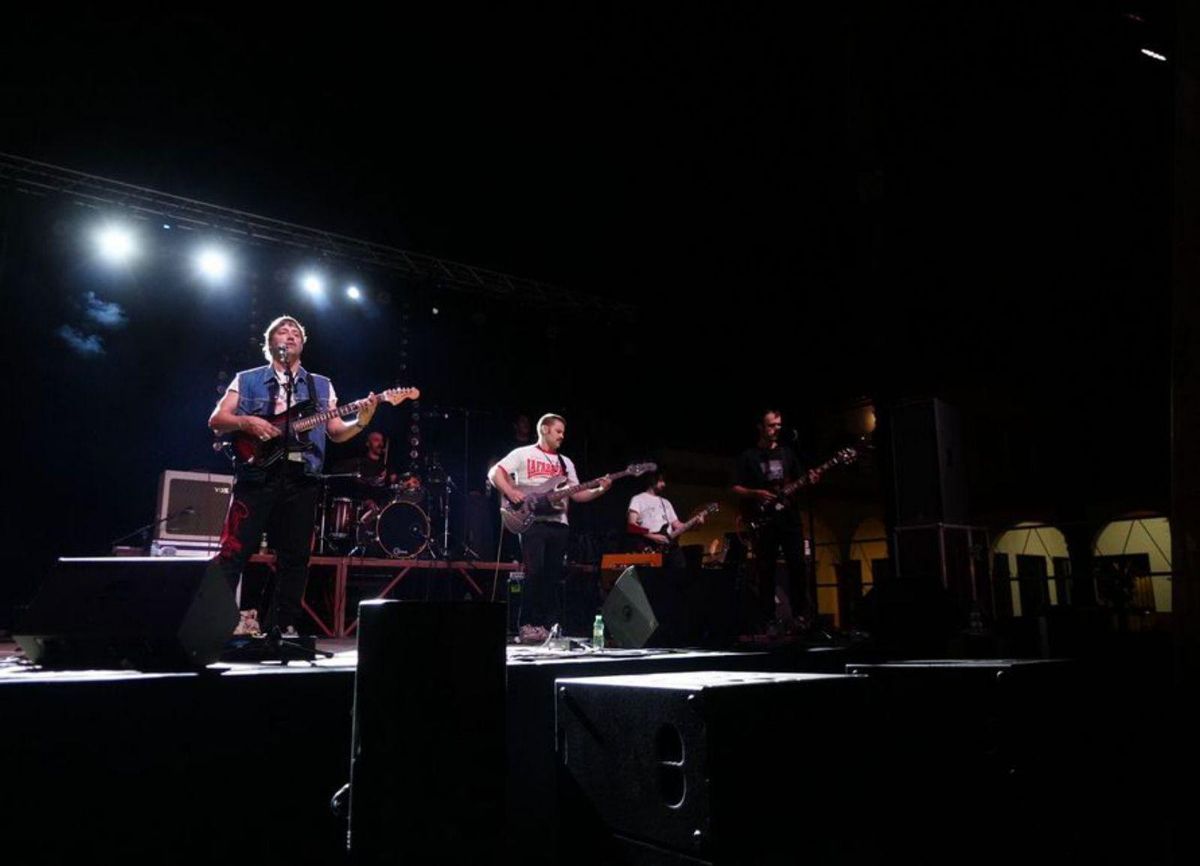 Un momento de la actuación de la banda madrileña Camellos.