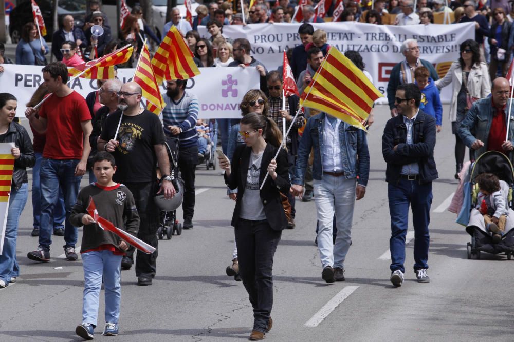 Manifestació del primer de maig a Girona