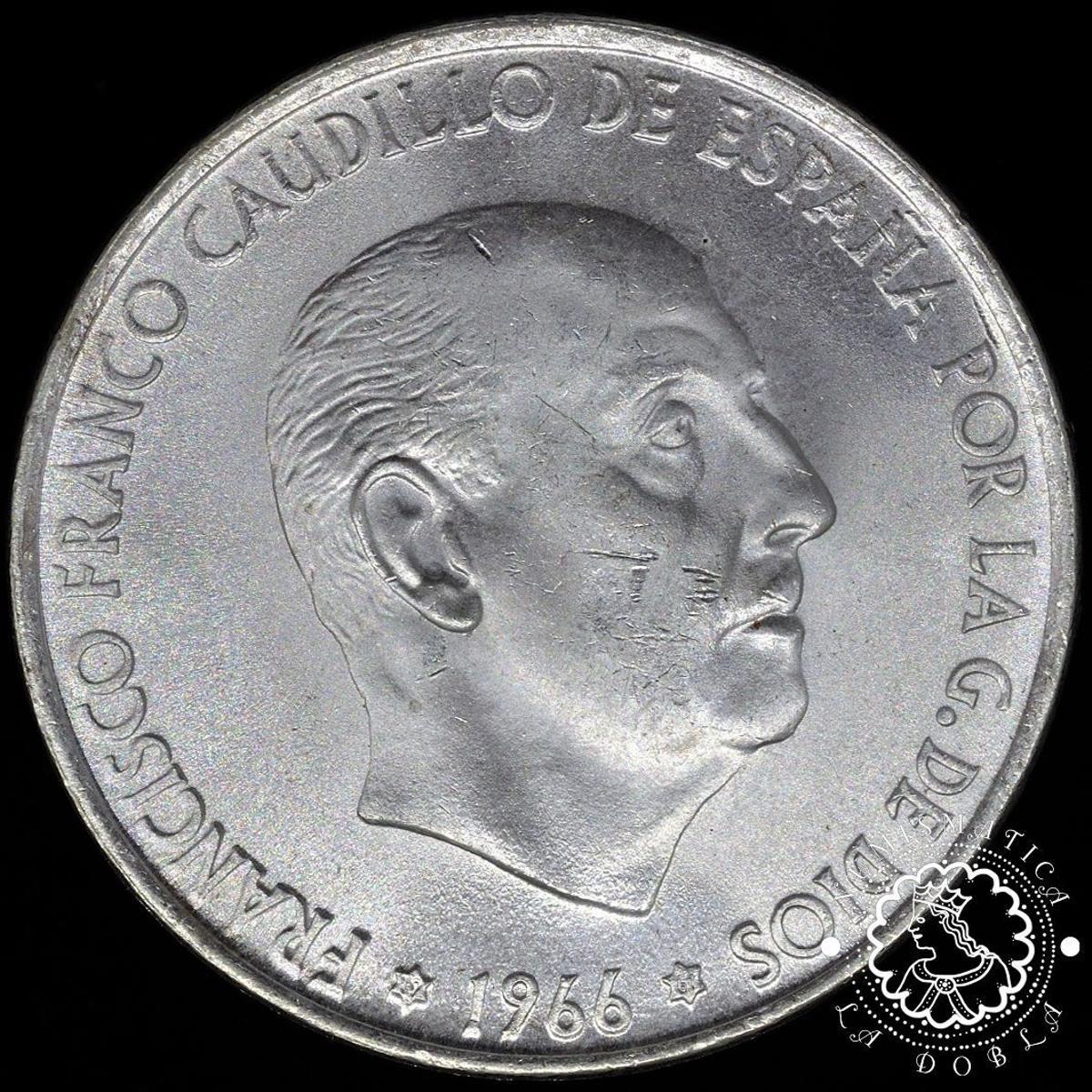 Franco 100 pesetas en plata