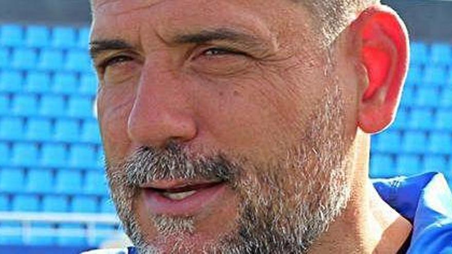 Andrés Palop no dio pistas sobre el once titular que pondrá en Huelva.