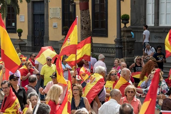 Manifestación en la capital grancanaria en contra del referéndum catalán