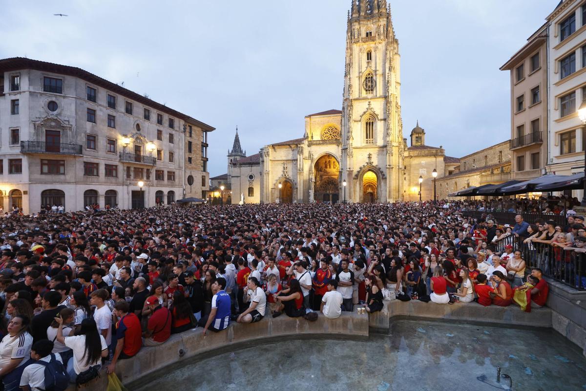 Así se vivió el partido de España contra Francia en Oviedo