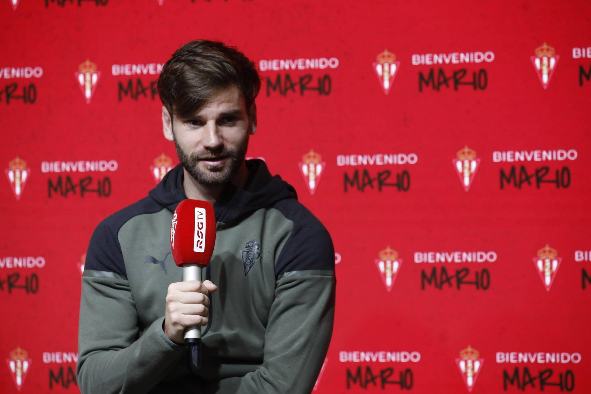 EN IMÁGENES: Así fue la presentación de Mario González con el Sporting