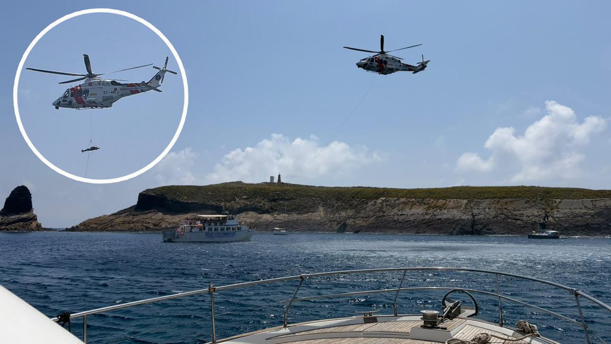 Vídeo: rescate en helicóptero en las Islas Columbretes
