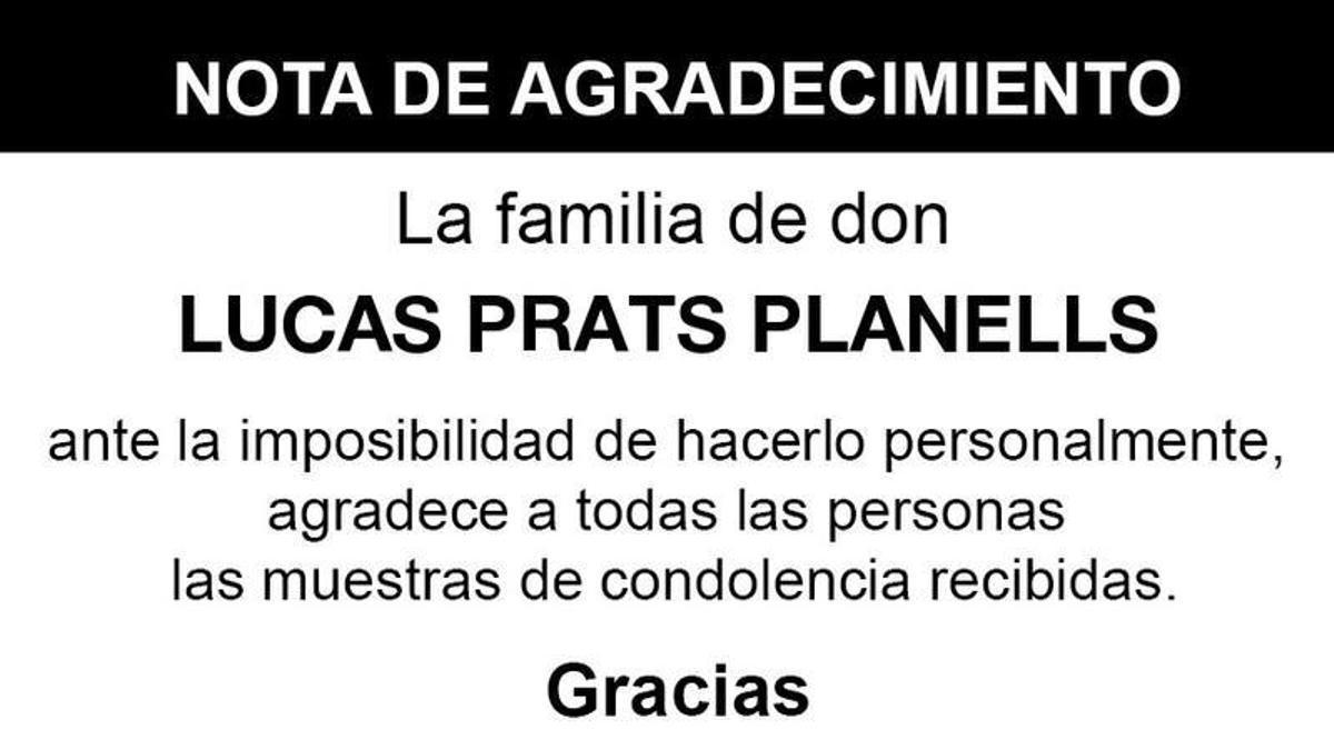 Nota Lucas Prats Planells