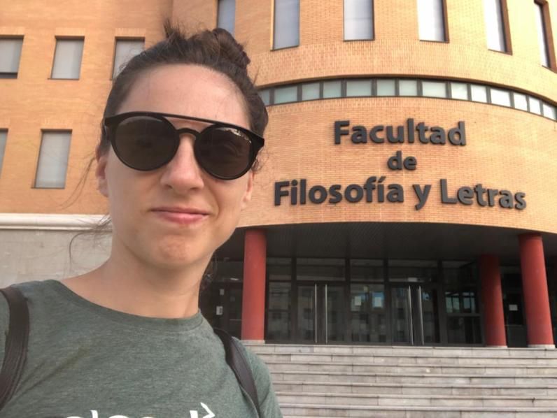 A investigadora, xa na Facultade de Filosofía e Letras de Valladolid.