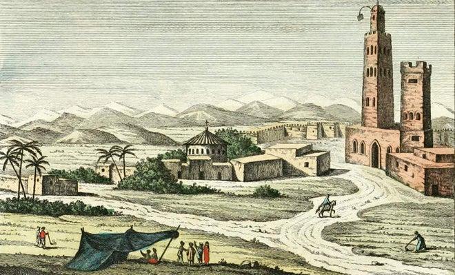 Paisaje de Marruecos dibujado por Alí Bey.