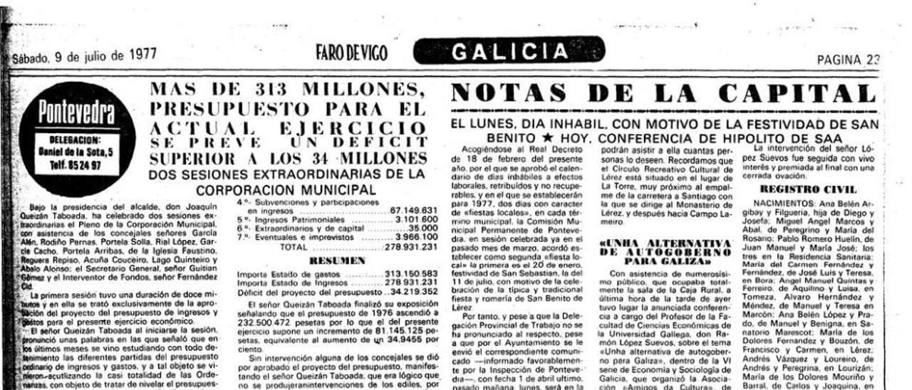 Crónica de FARO en la que relata el incendio de julio de 1977 en La Casa de los Paraguas. // FDV
