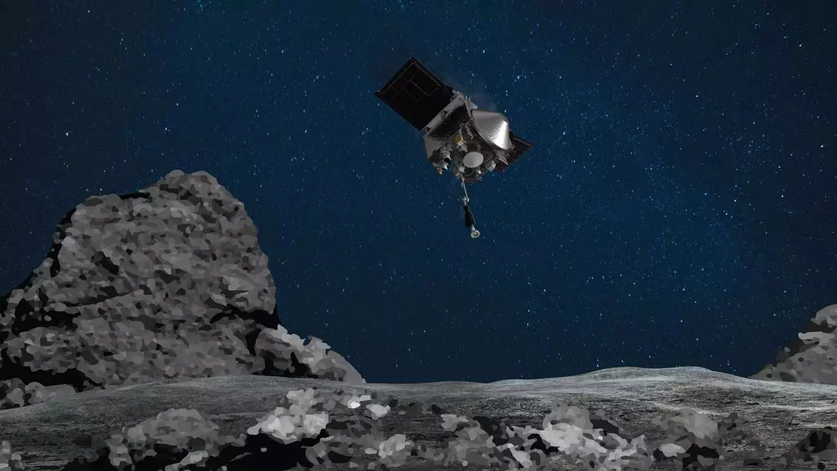 La sonda Osiris-Rex de la NASA recoge muestras por primera vez de un asteroide