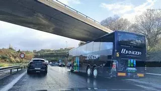 Tres heridos en un choque en cadena en la AP-9 entre A Coruña y Ferrol