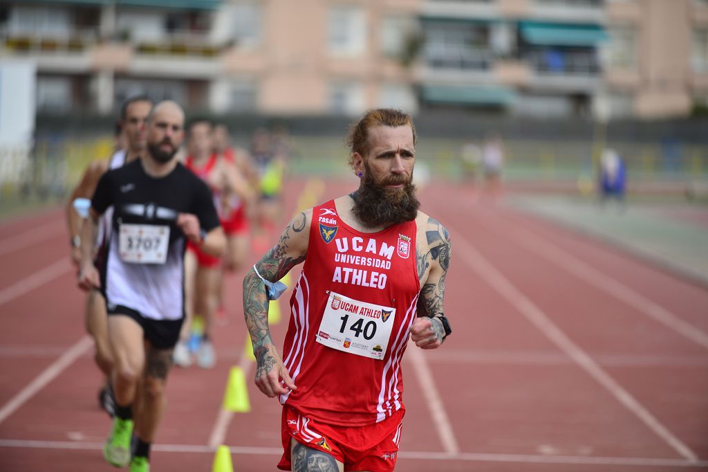 Pruebas de atletismo nacional en la pista de atletismo de Cartagena este domingo