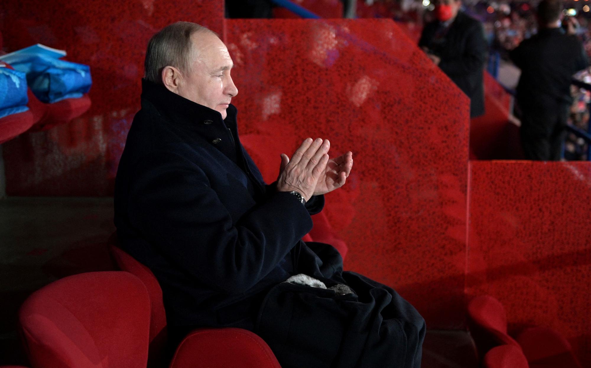 Vladimir Putin en la ceremonia de apertura de los Juegos Olímpicos.