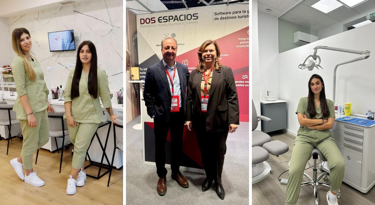 Nati Grossio y Tamara Quintas, propietarias de Blume Salón; Santiago Paz y María Teresa Brianes, dueños de Dos Espacios y la podóloga María Abad.