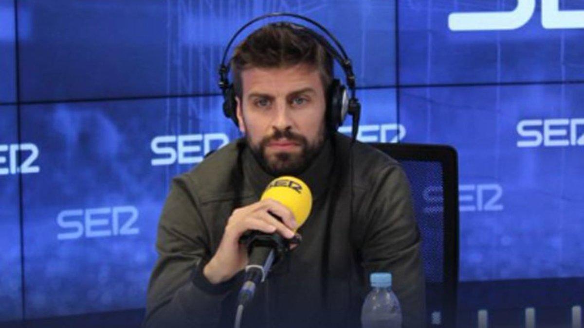 Piqué, durante su entrevista