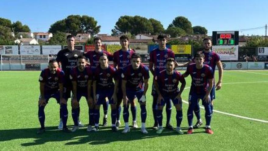 L'onze inicial de l'Escala contra el Vilafranca. | FC L'ESCALA