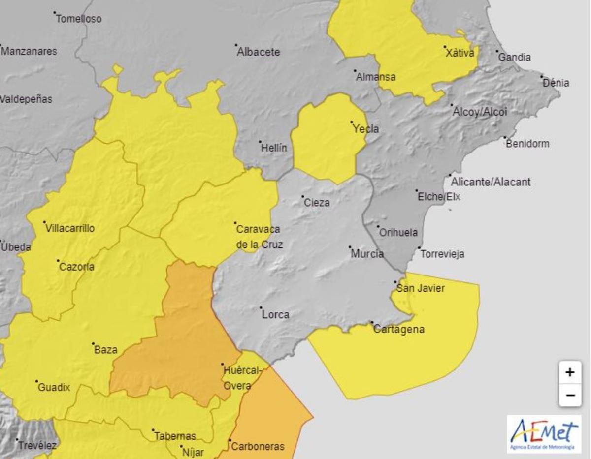 Mapa de alerta meteorológica