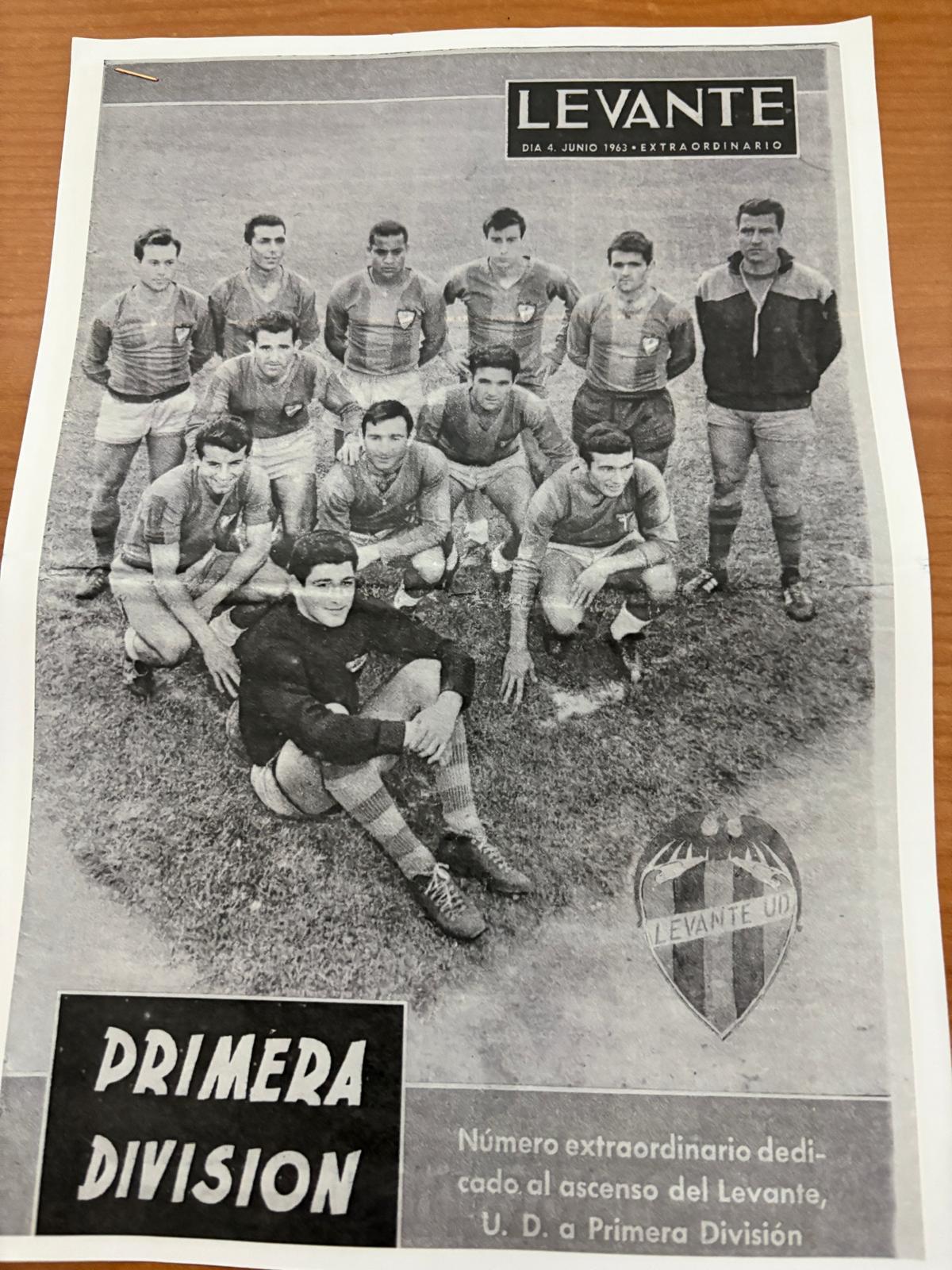 Nuevo extraordinario de Levante-EMV el 4 de junio de 1963 con el primer ascenso del club granota