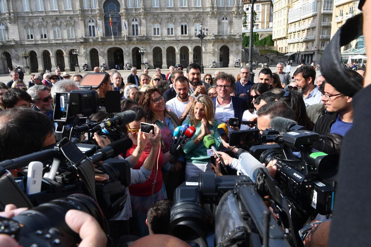 Yolanda Díaz e José Manuel Sande